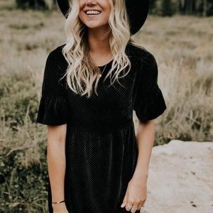 COPY - Roolee black velvet dress